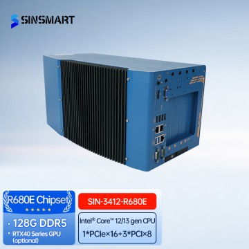 SINSMART Intel Core 12/13 generation 128GB embedded PC industrial computer NVIDIA®RTX 40 series o...