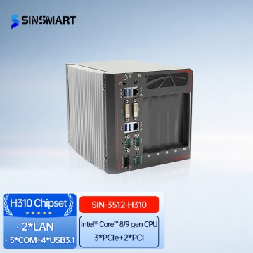 SINSMART Core 8th H310 Chipset generation Fanless PC industrial computer 120w Discrete GPU
