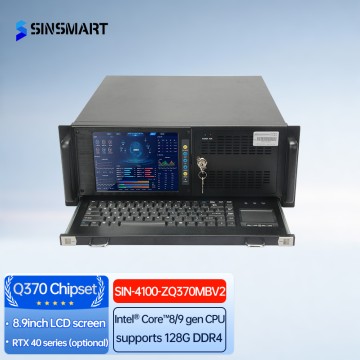 SINSMART Core™ 9th I3/I5/I7 8.4 inch 128GB 4U touch all-in-one industrial computer 12*USB